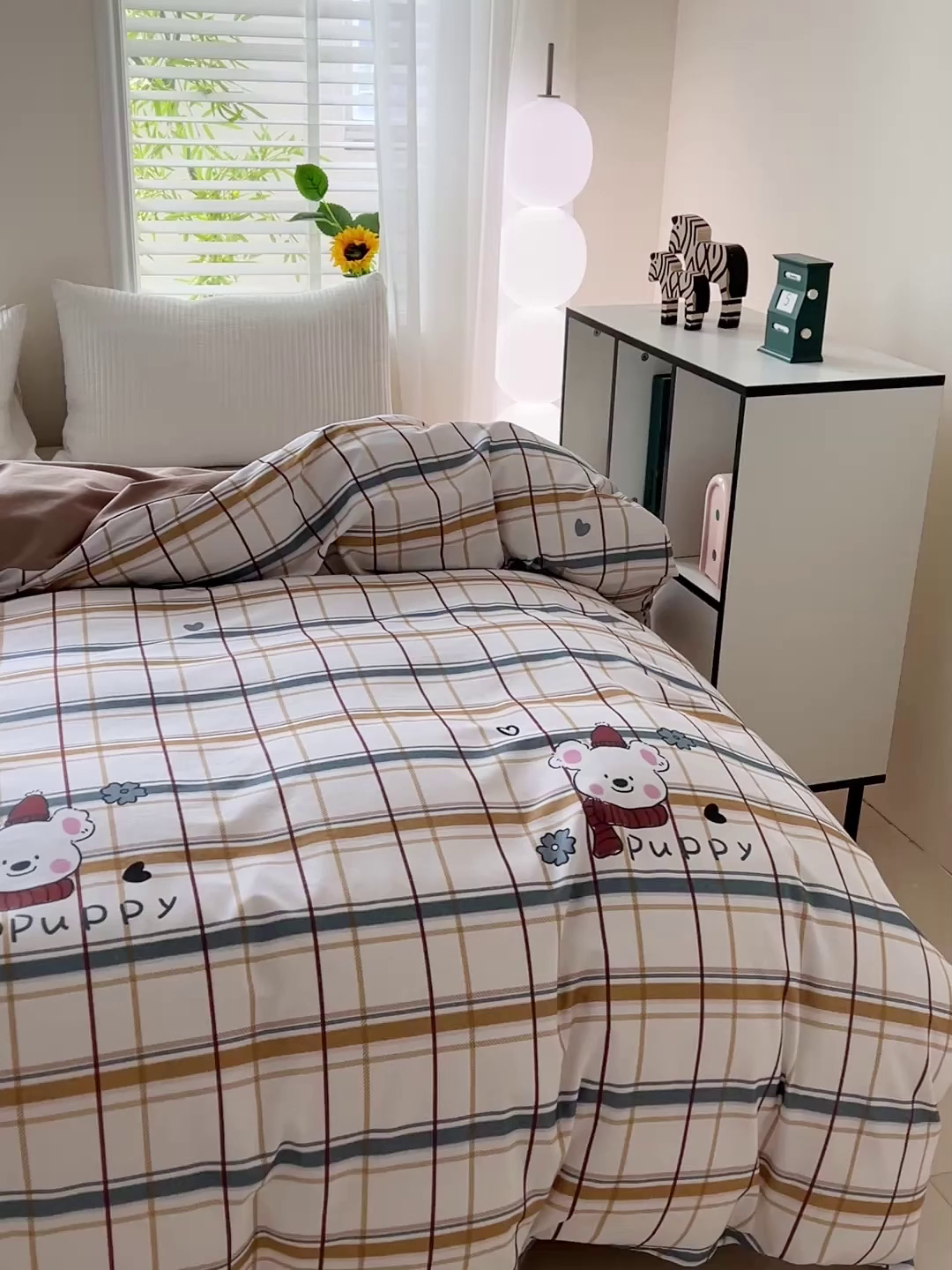 91家纺网 家纺一手货源 找家纺 依庭 2025新款高克重全棉纯棉磨毛印花单被套 帕比