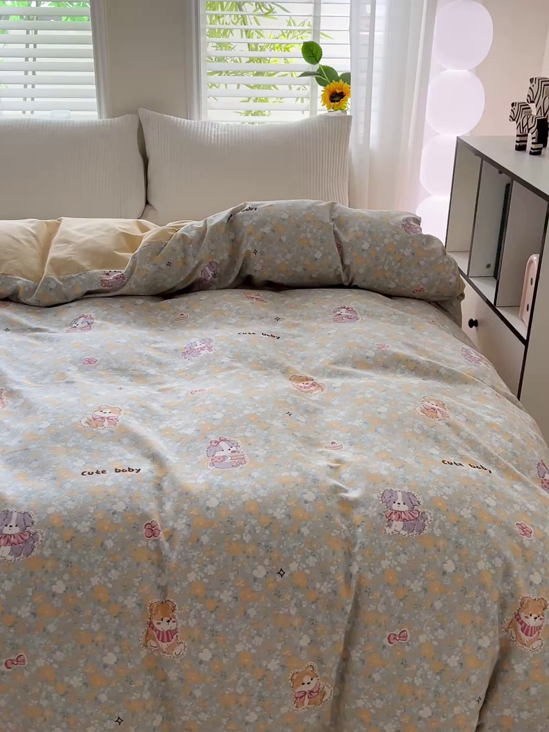 91家纺网 家纺一手货源 找家纺 依庭 2025新款高克重全棉纯棉磨毛印花单被套 清新花园