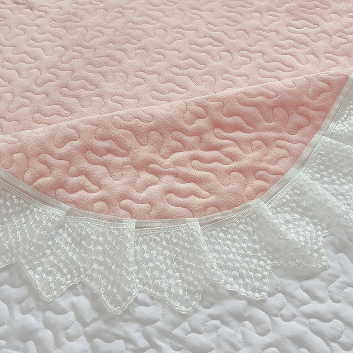 91家纺网 家纺一手货源 找家纺 韩秀家纺 2025新款牛奶绒单床盖 粉