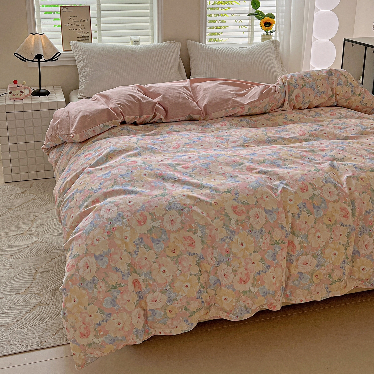 91家纺网 家纺一手货源 找家纺 依庭 2025新款高克重全棉纯棉磨毛印花单被套 仙女星辰