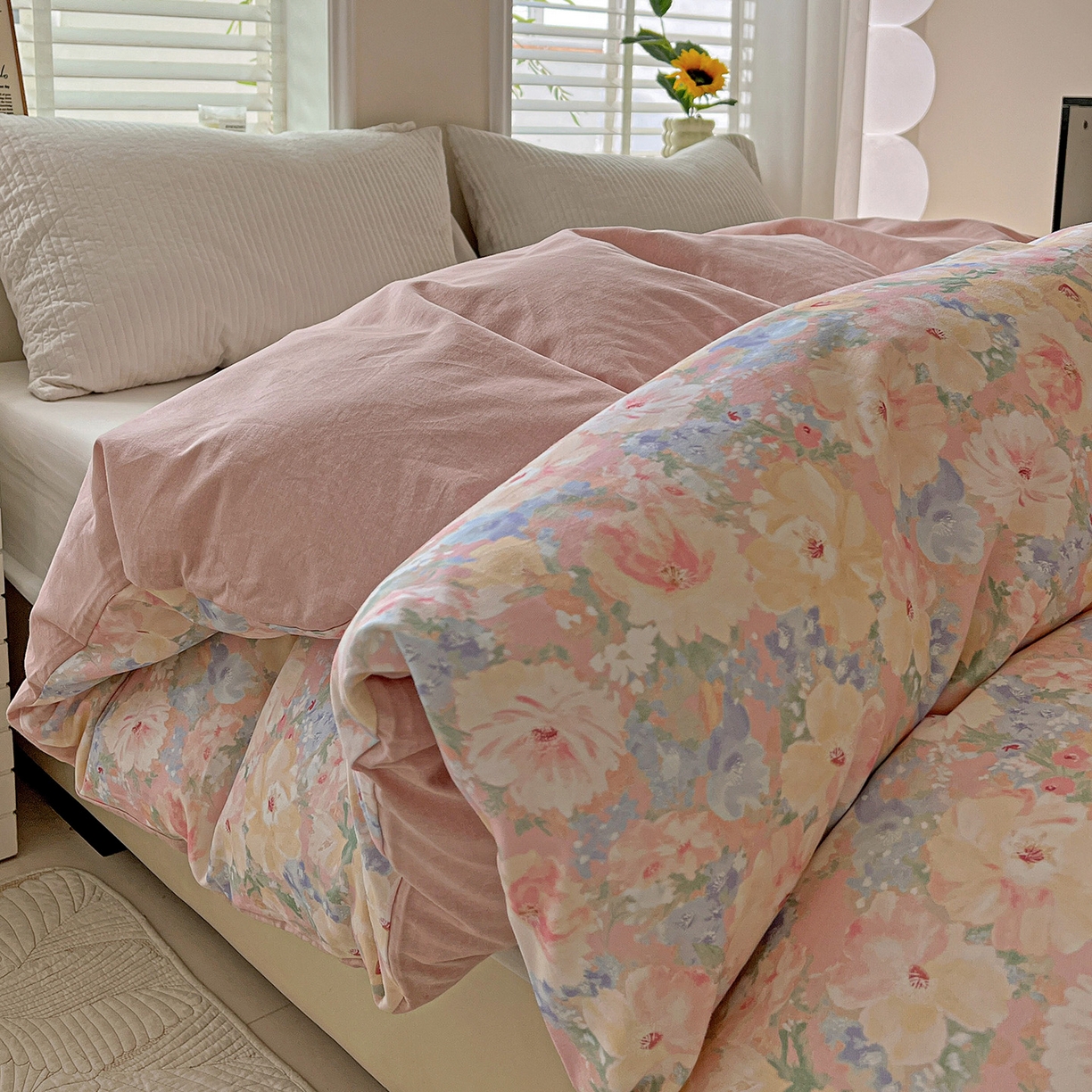 91家纺网 家纺一手货源 找家纺 依庭 2025新款高克重全棉纯棉磨毛印花单被套 仙女星辰