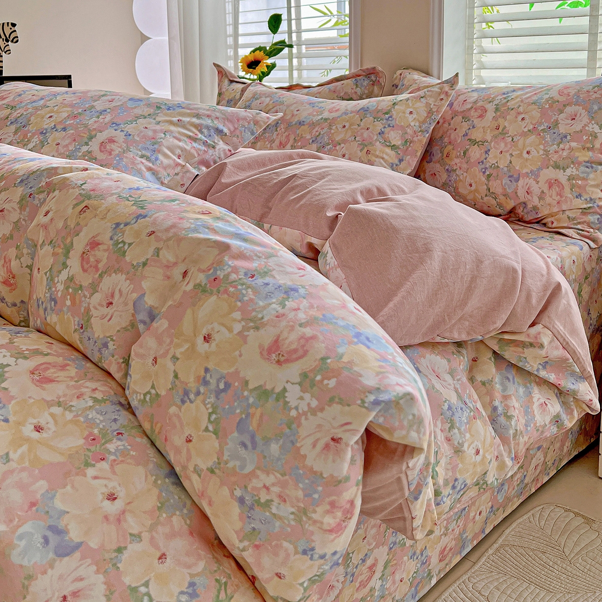 91家纺网 家纺一手货源 找家纺 依庭 2025新款高克重全棉纯棉磨毛印花单被套 仙女星辰