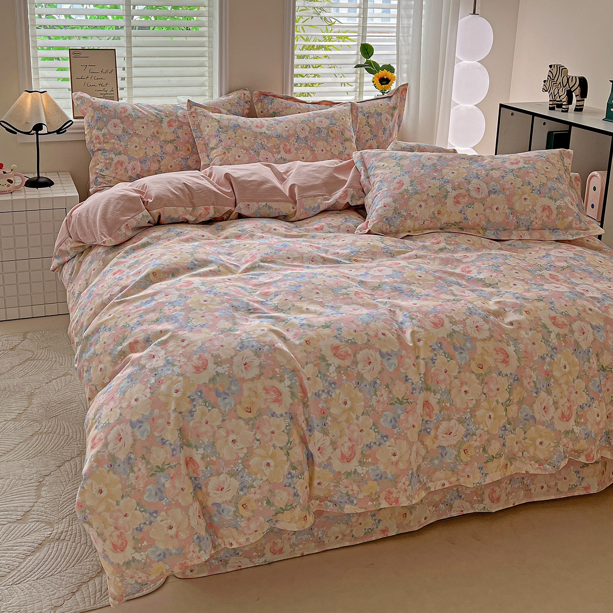 91家纺网 家纺一手货源 找家纺 依庭 2025新款高克重全棉纯棉磨毛印花单被套 仙女星辰