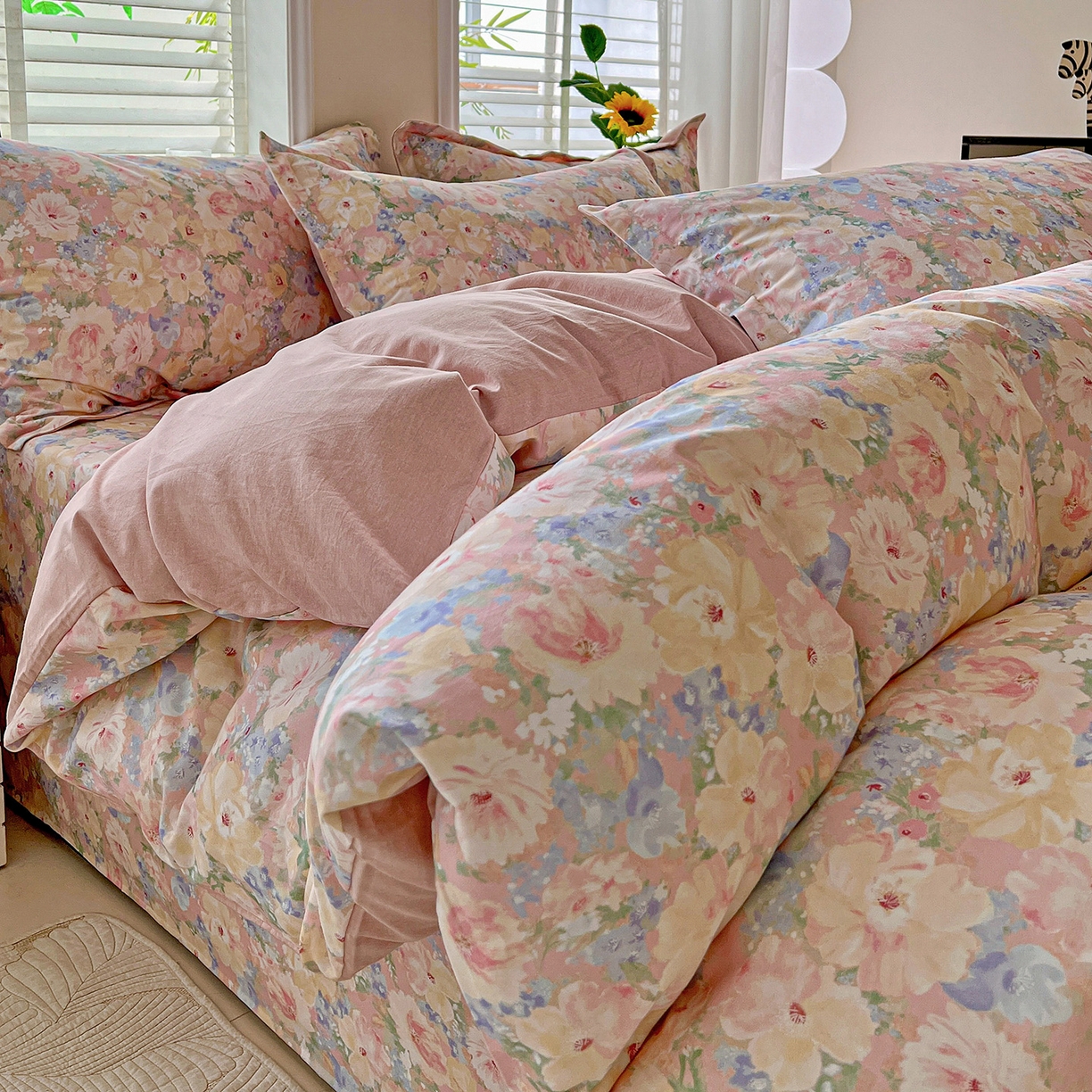 91家纺网 家纺一手货源 找家纺 依庭 2025新款高克重全棉纯棉磨毛印花单被套 仙女星辰