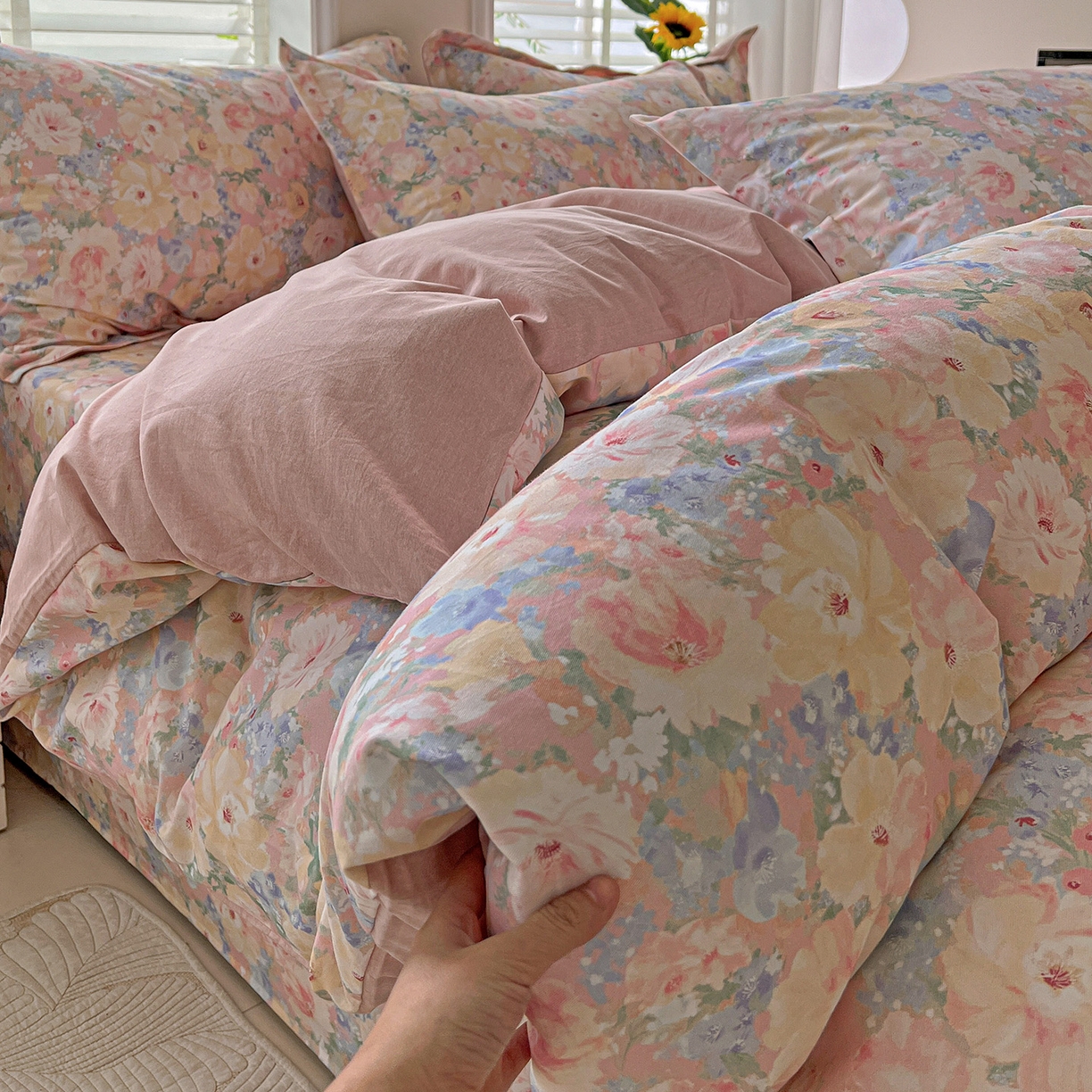 91家纺网 家纺一手货源 找家纺 依庭 2025新款高克重全棉纯棉磨毛印花单被套 仙女星辰