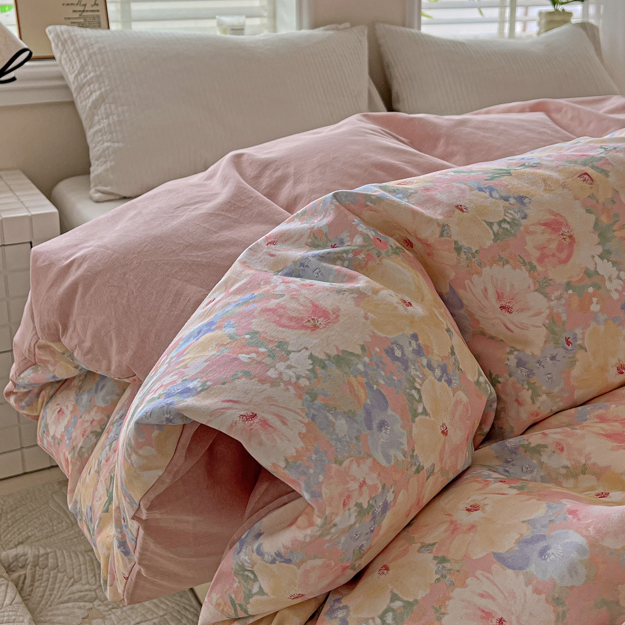 91家纺网 家纺一手货源 找家纺 依庭 2025新款高克重全棉纯棉磨毛印花单被套 仙女星辰