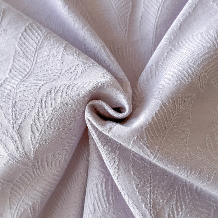 91家纺网 家纺一手货源 找家纺 禾时 2025新款轻奢高支浮雕立体提花床盖款四件套 威廉（淡雅紫）