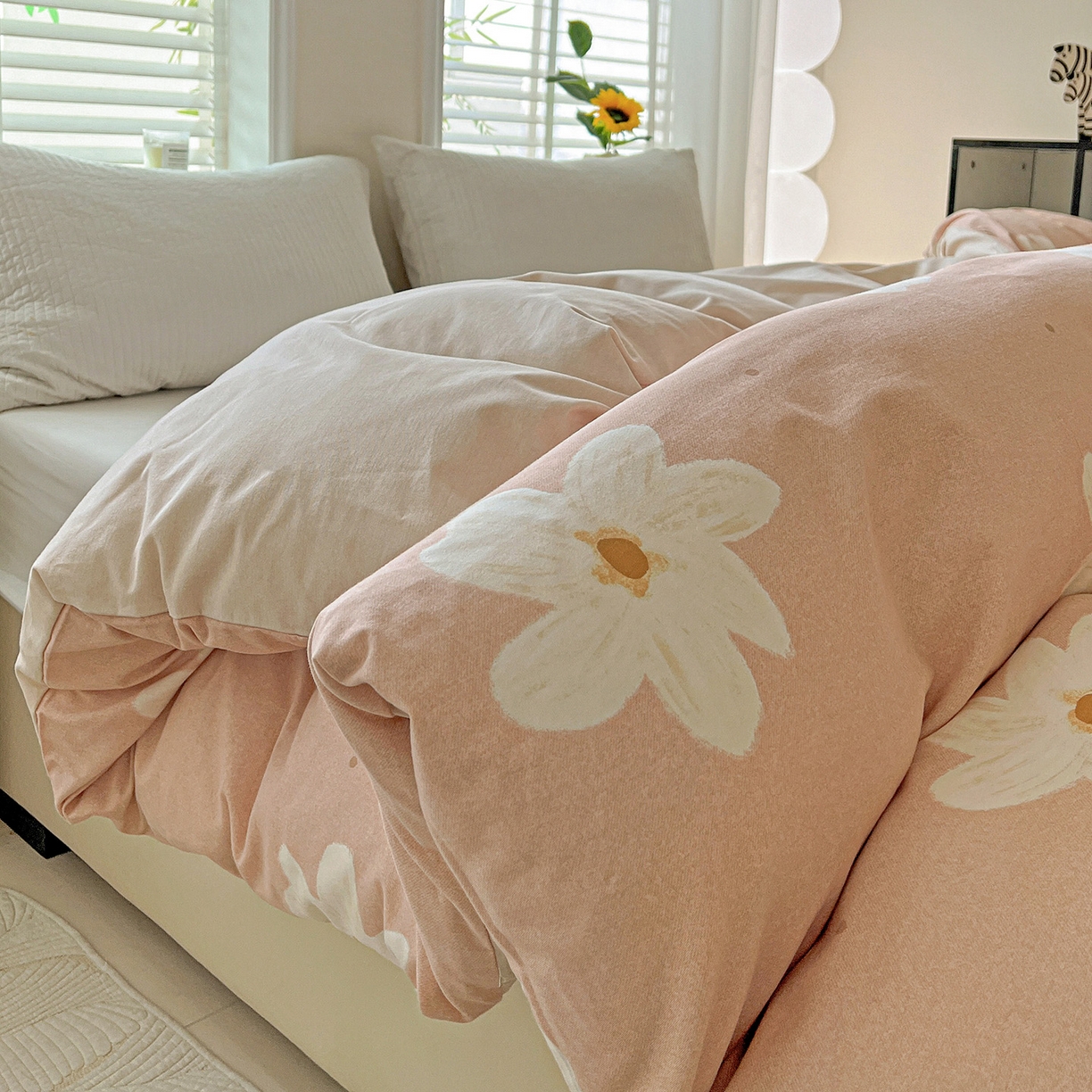 91家纺网 家纺一手货源 找家纺 依庭 2025新款高克重全棉纯棉磨毛印花单被套 寻悦-桔