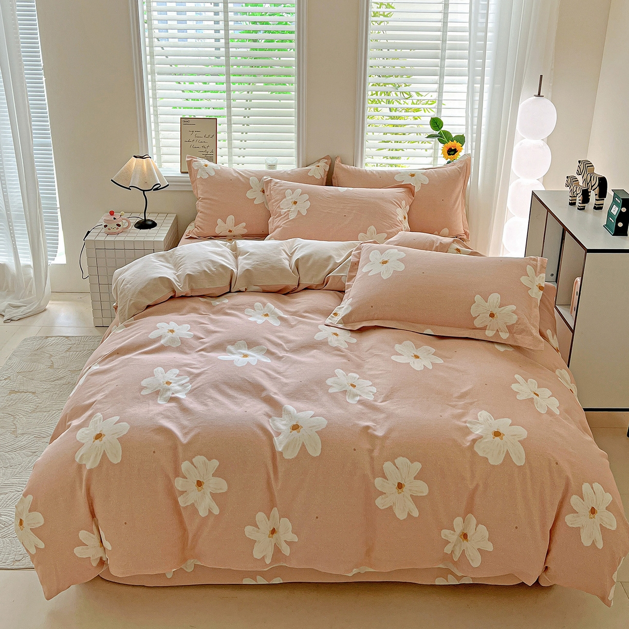 91家纺网 家纺一手货源 找家纺 依庭 2025新款高克重全棉纯棉磨毛印花单被套 寻悦-桔