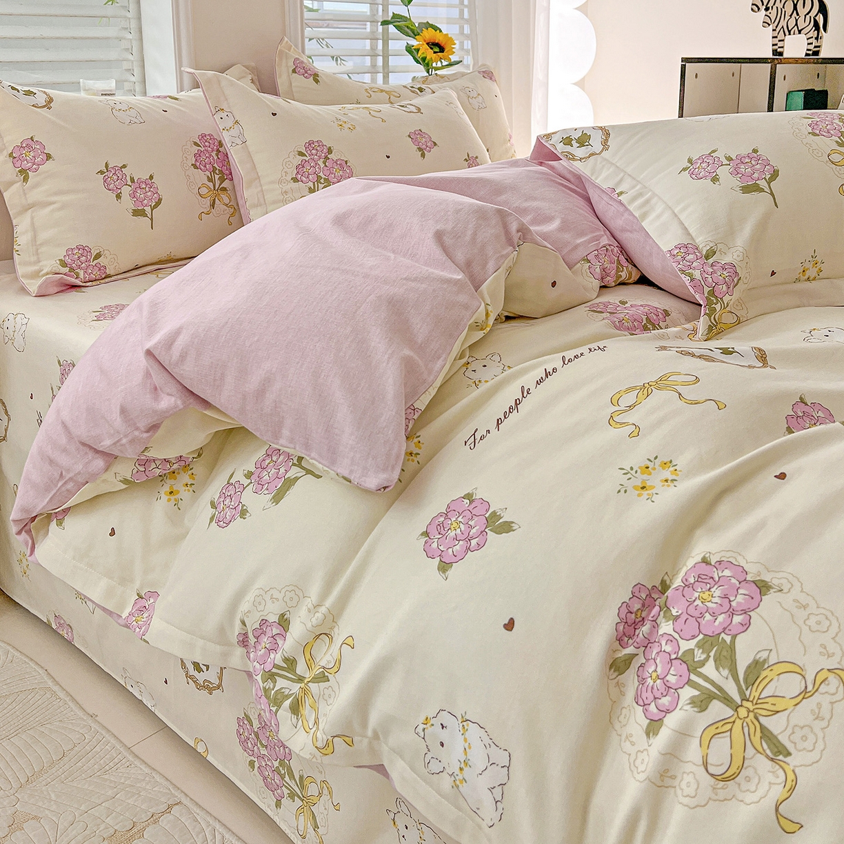 91家纺网 家纺一手货源 找家纺 依庭 2025新款高克重全棉纯棉磨毛印花单被套 优漫