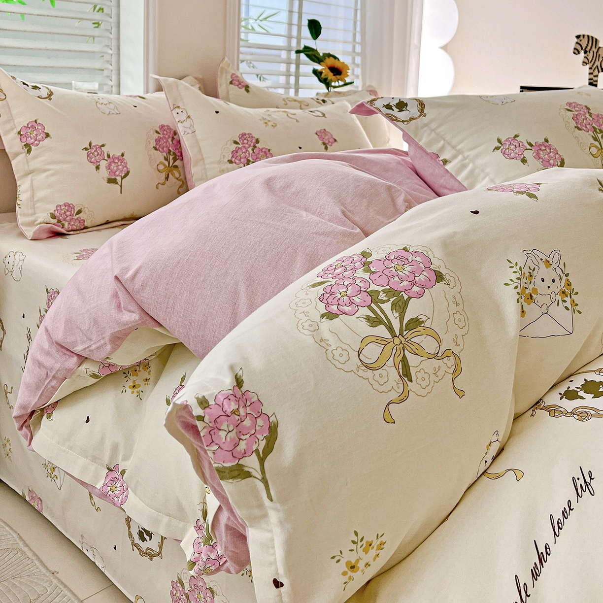 91家纺网 家纺一手货源 找家纺 依庭 2025新款高克重全棉纯棉磨毛印花单被套 优漫