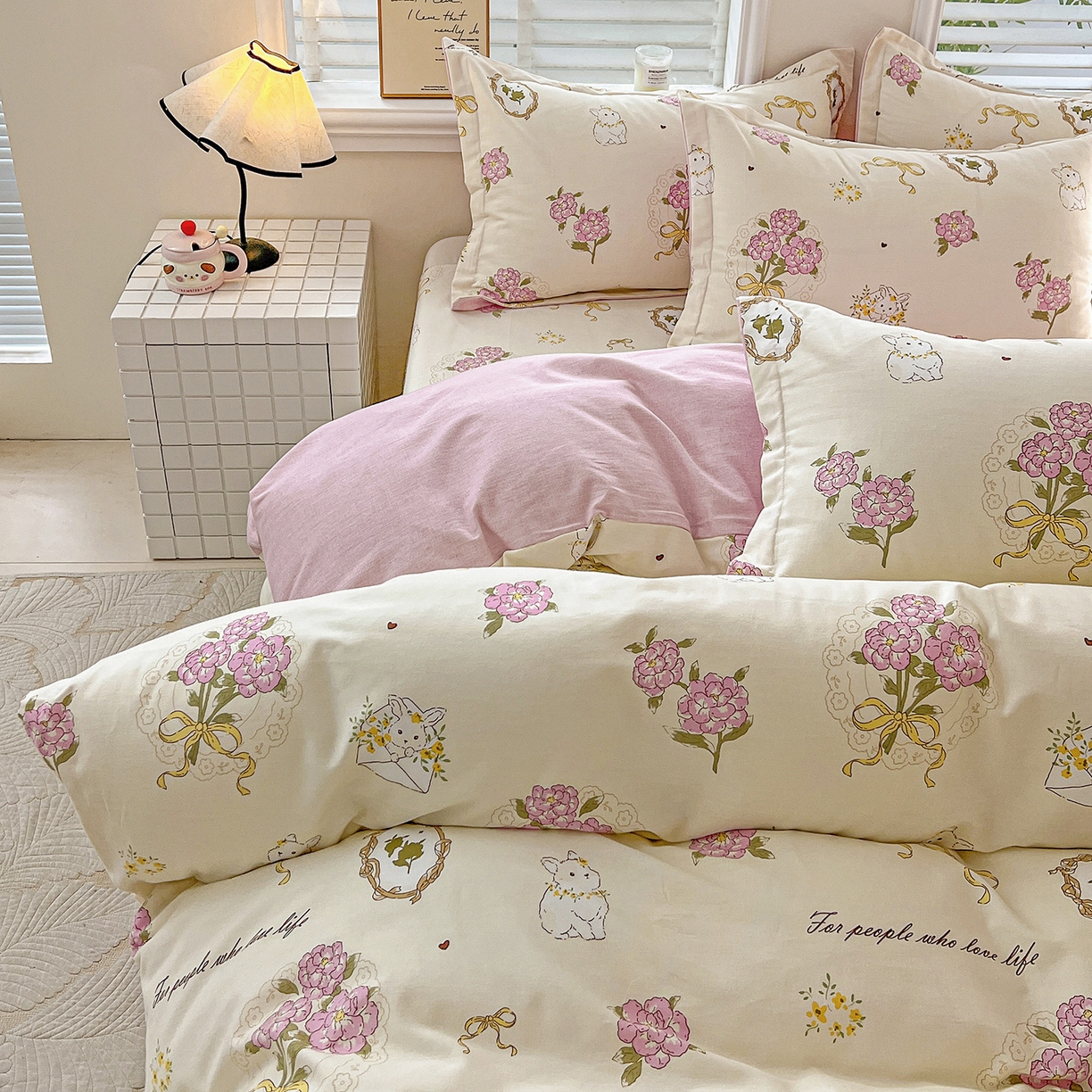 91家纺网 家纺一手货源 找家纺 依庭 2025新款高克重全棉纯棉磨毛印花单被套 优漫