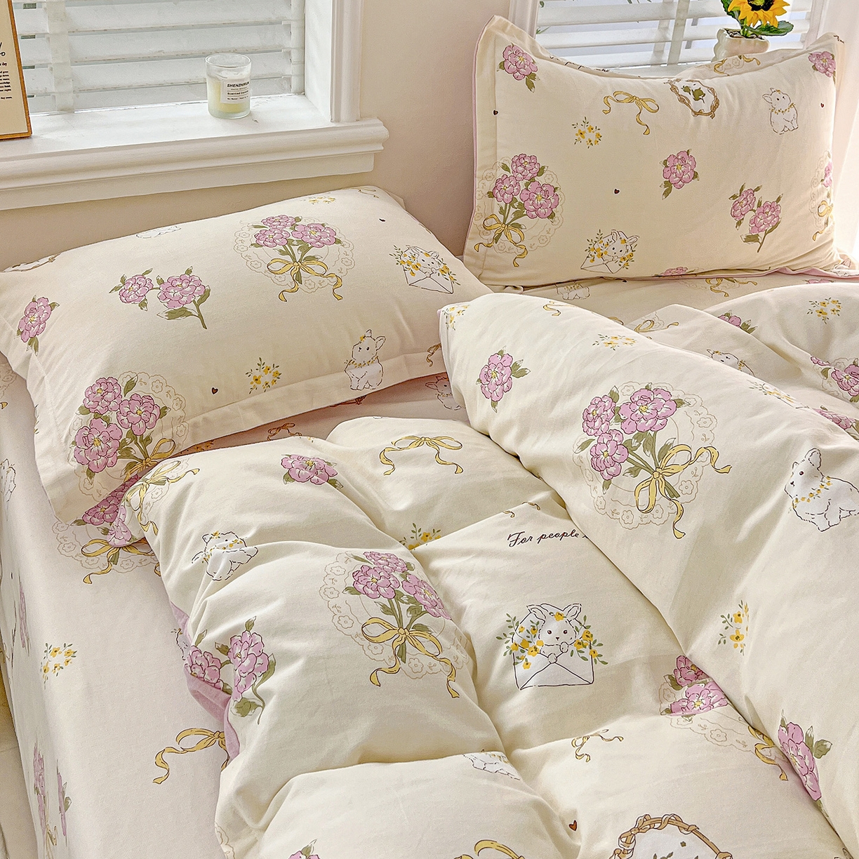 91家纺网 家纺一手货源 找家纺 依庭 2025新款高克重全棉纯棉磨毛印花单被套 优漫