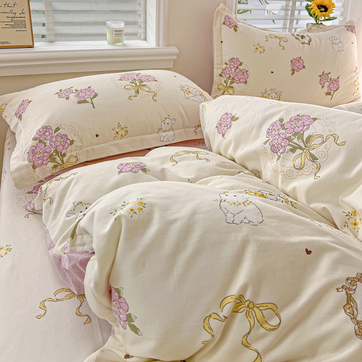 91家纺网 家纺一手货源 找家纺 依庭 2025新款高克重全棉纯棉磨毛印花单被套 优漫