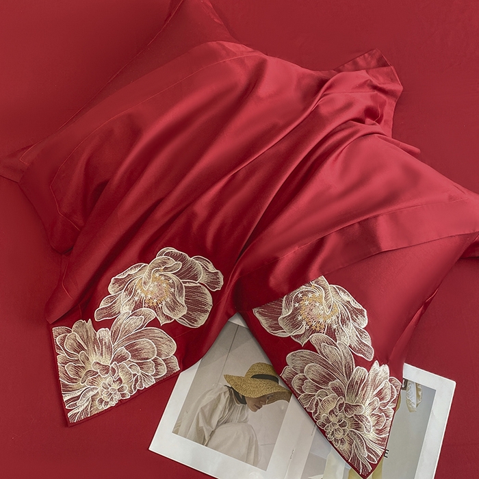 91家纺网 家纺一手货源 找家纺 （总）置顶家纺 新款60支长绒棉刺绣四件套--繁花似锦