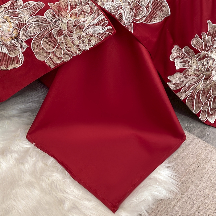 91家纺网 家纺一手货源 找家纺 （总）置顶家纺 新款60支长绒棉刺绣四件套--繁花似锦