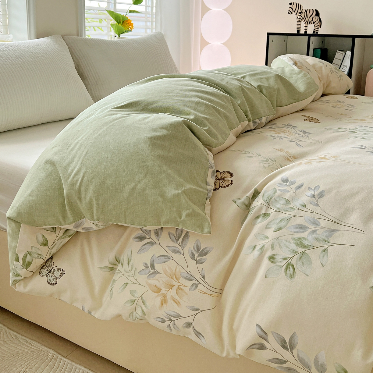 91家纺网 家纺一手货源 找家纺 依庭 2025新款高克重全棉纯棉磨毛印花单被套 悠悠仙草