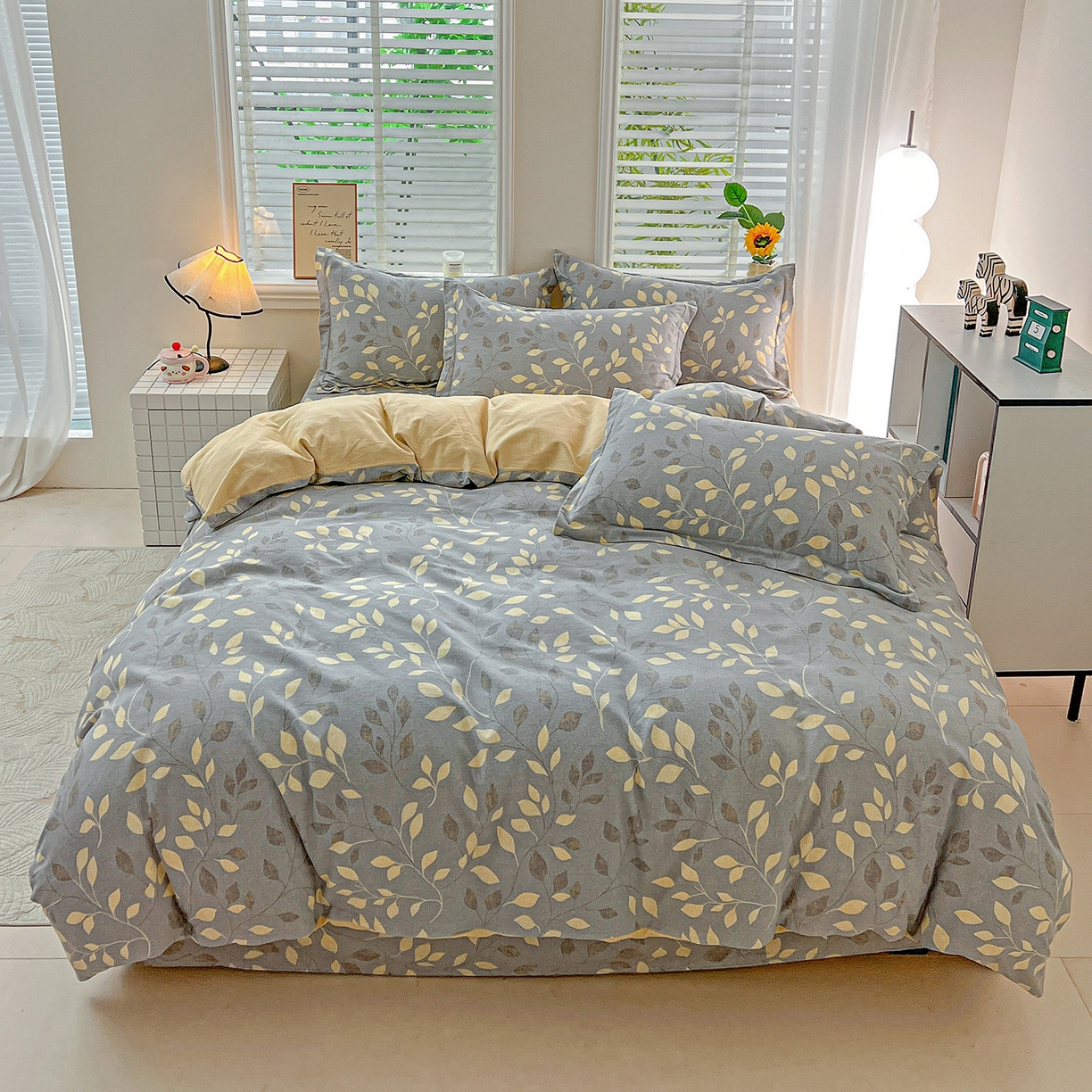 91家纺网 家纺一手货源 找家纺 依庭 2025新款高克重全棉纯棉磨毛印花单被套 灼华