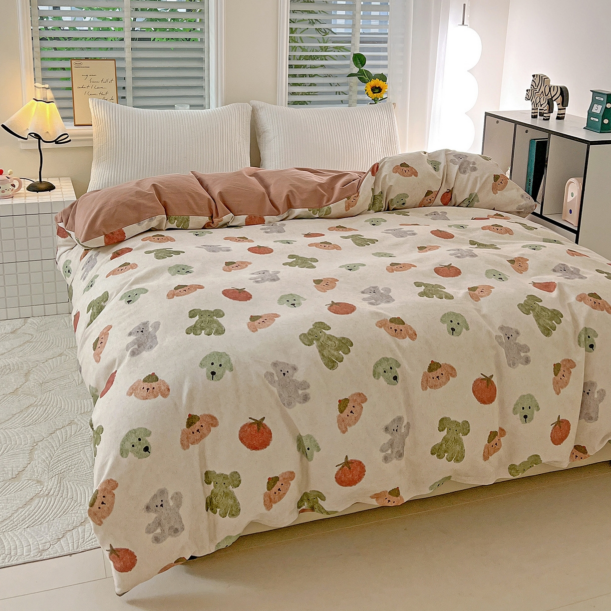 91家纺网 家纺一手货源 找家纺 （总）依庭 2025新款高克重全棉纯棉磨毛印花四件套