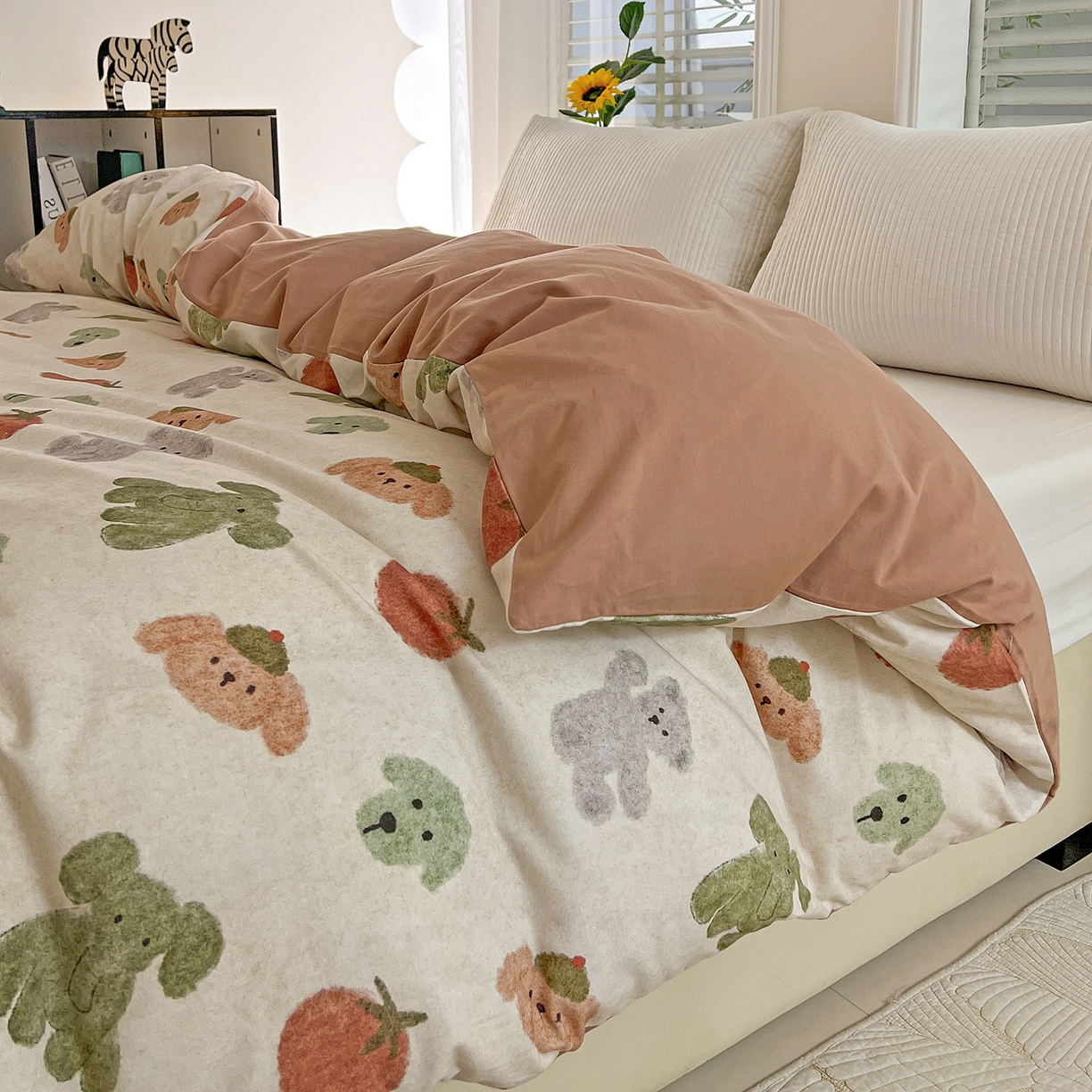 91家纺网 家纺一手货源 找家纺 （总）依庭 2025新款高克重全棉纯棉磨毛印花四件套