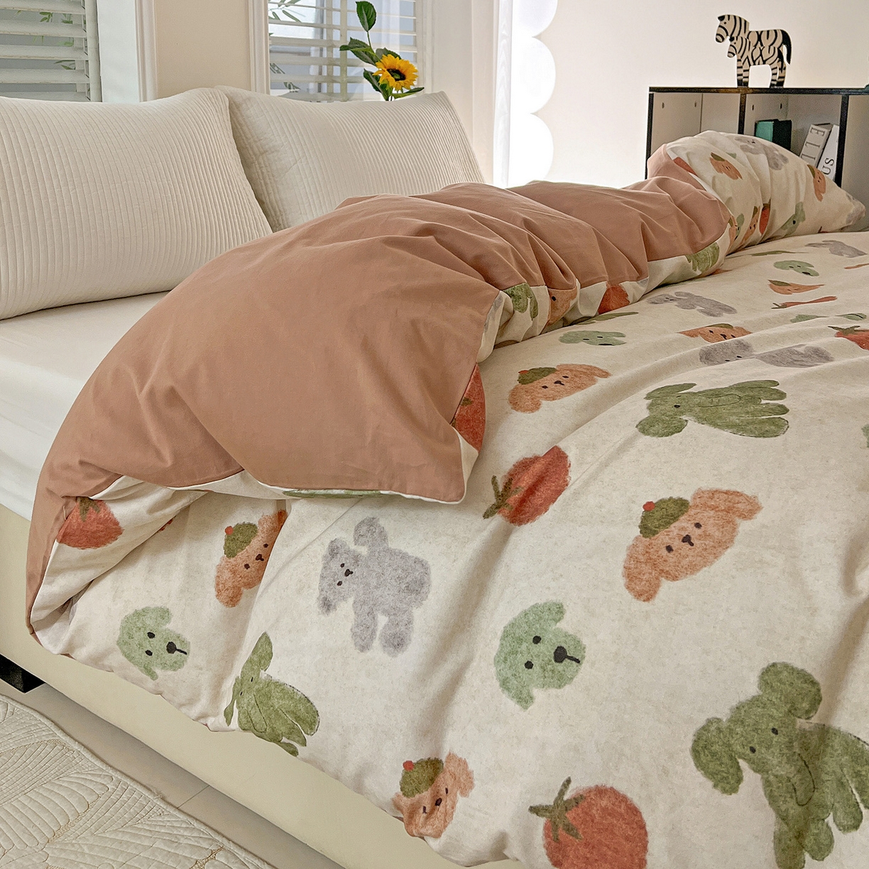 91家纺网 家纺一手货源 找家纺 （总）依庭 2025新款高克重全棉纯棉磨毛印花四件套