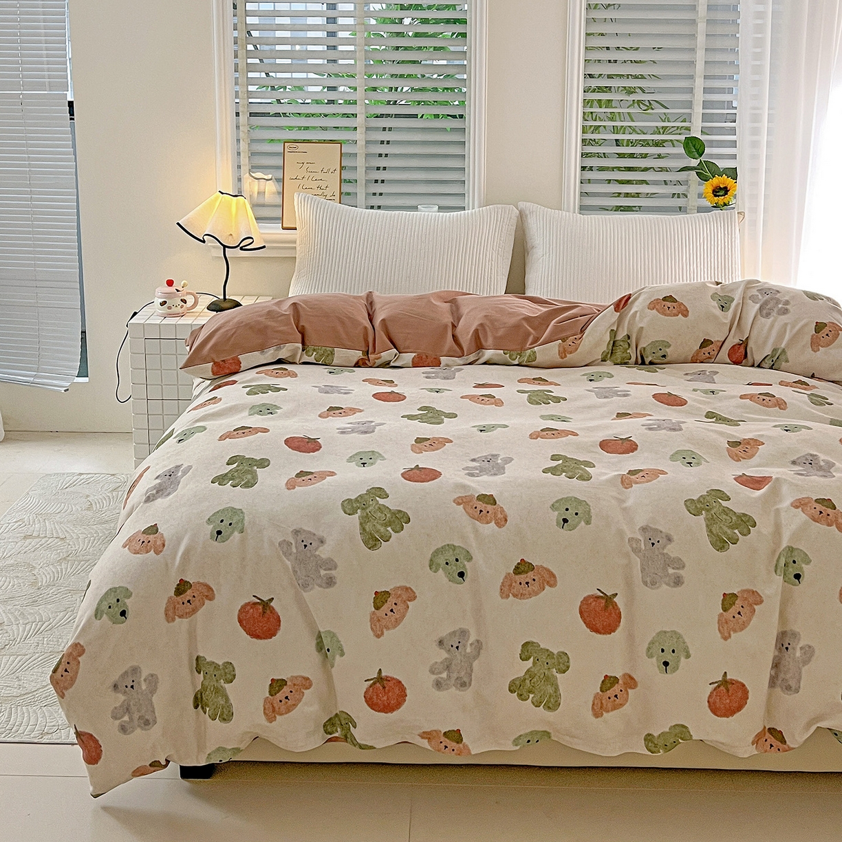 91家纺网 家纺一手货源 找家纺 （总）依庭 2025新款高克重全棉纯棉磨毛印花四件套