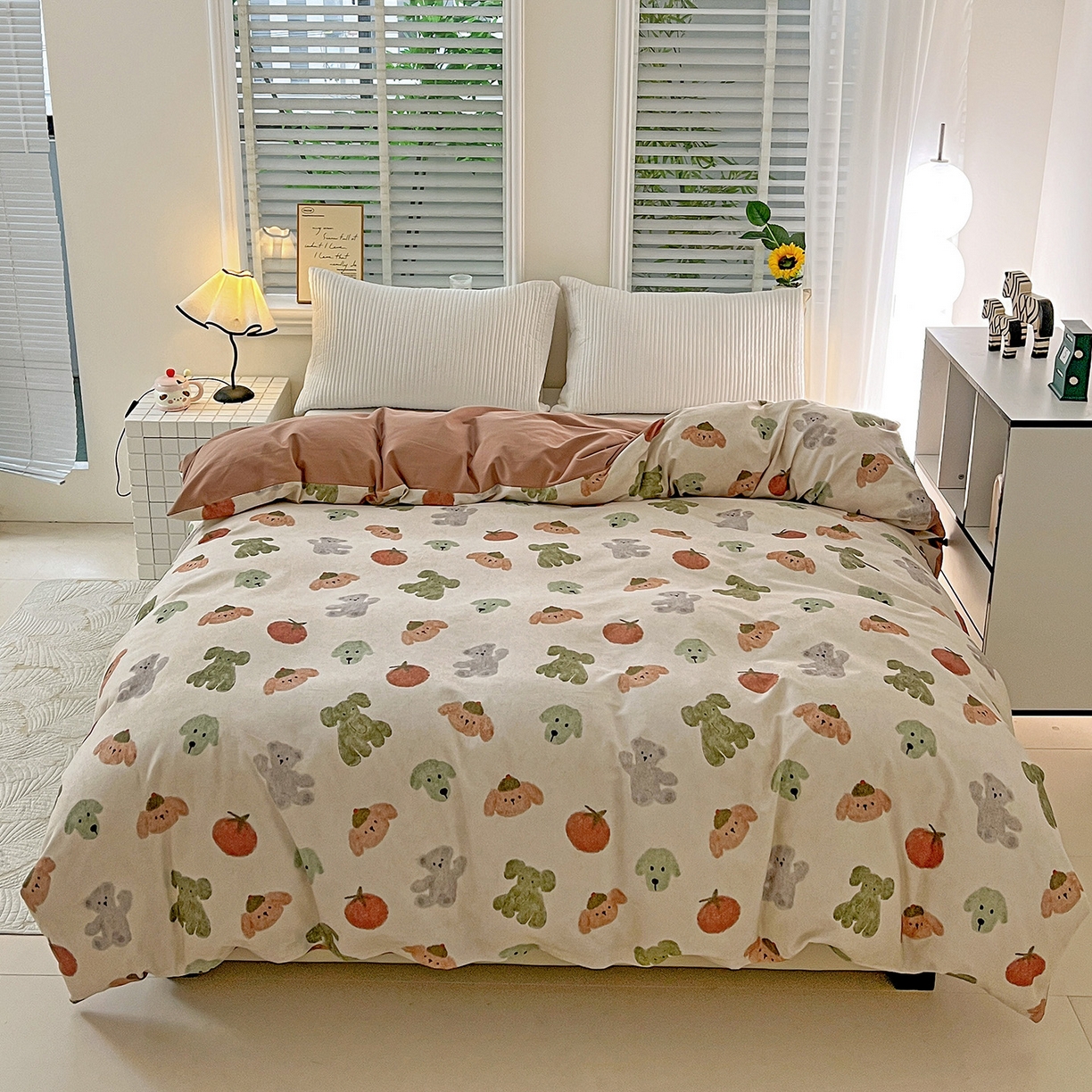 91家纺网 家纺一手货源 找家纺 （总）依庭 2025新款高克重全棉纯棉磨毛印花四件套