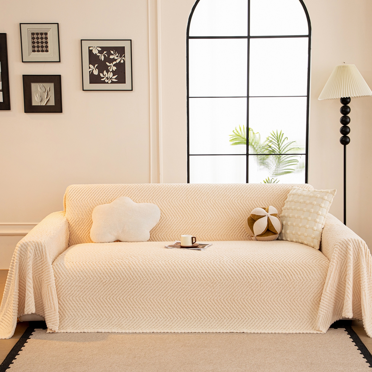 91家纺网 家纺一手货源 找家纺 （总）沐沐家纺 2025新款秋月沙发巾