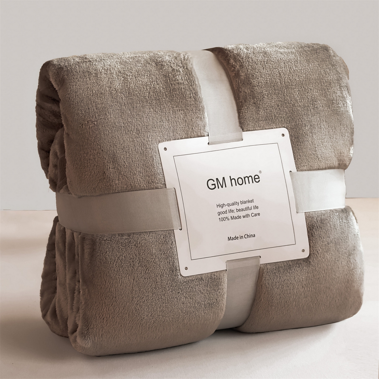 91家纺网 家纺一手货源 找家纺 予梦家纺 2025新款320g高克重加厚法兰绒毛毯办公室午休毯 卡布奇诺