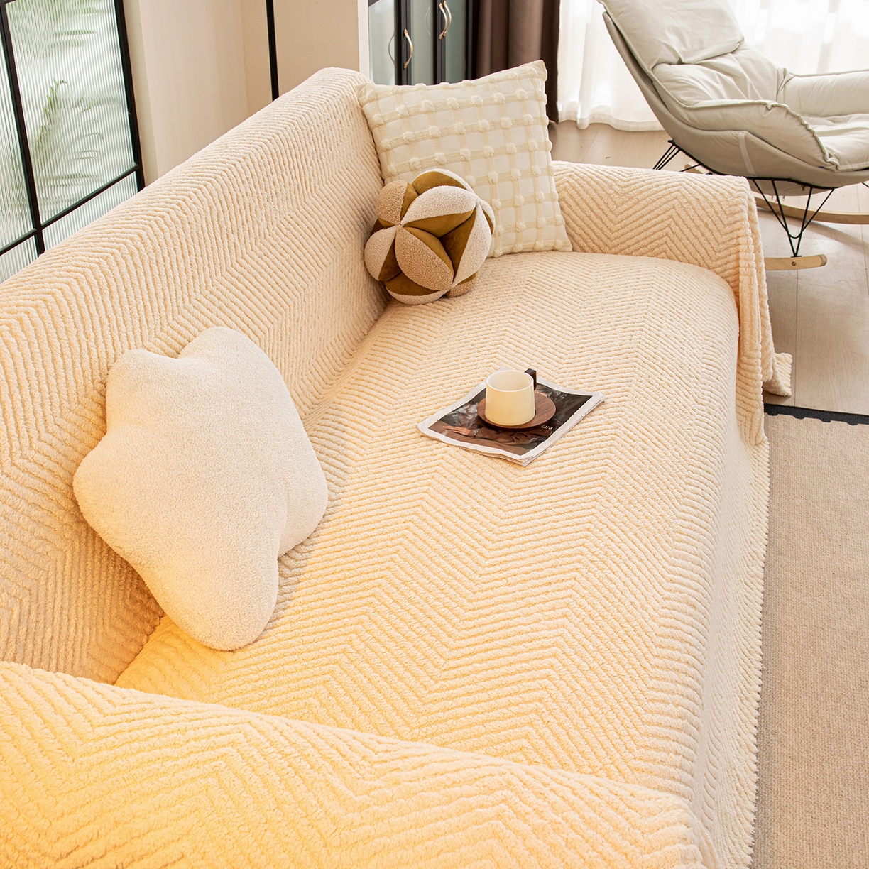 91家纺网 家纺一手货源 找家纺 （总）沐沐家纺 2025新款秋月沙发巾