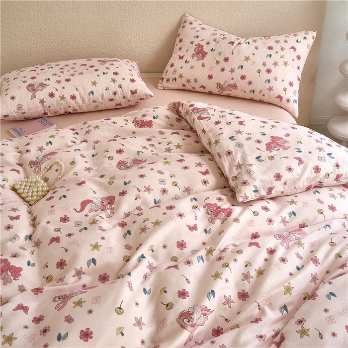 91家纺网 家纺一手货源 找家纺 （总）百利卡通（原迪士尼家纺） 2025新款全棉双层纱小马宝莉系列三四件套