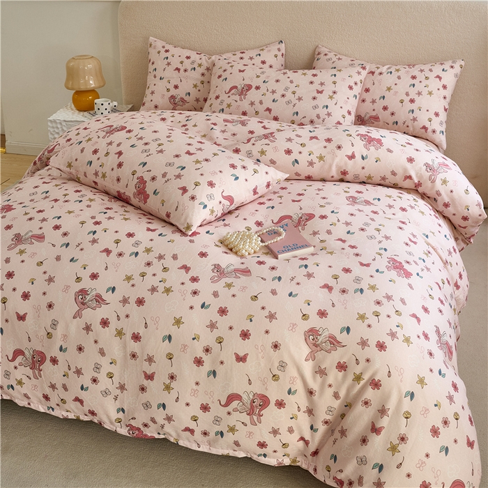 91家纺网 家纺一手货源 找家纺 （总）百利卡通（原迪士尼家纺） 2025新款全棉双层纱小马宝莉系列三四件套