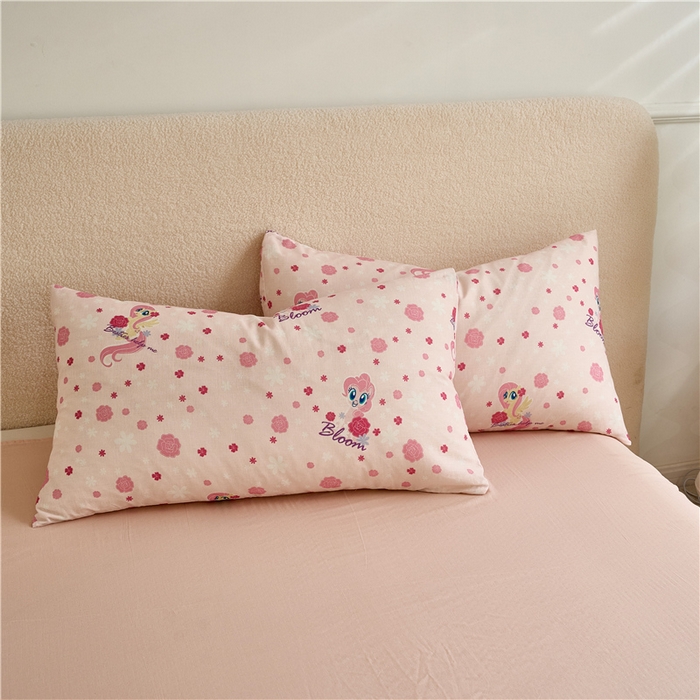 91家纺网 家纺一手货源 找家纺 百利卡通（原迪士尼家纺） 2025新款全棉双层纱小马宝莉系列三四件套 花中柔柔