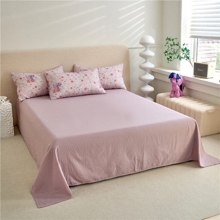 91家纺网 家纺一手货源 找家纺 百利卡通（原迪士尼家纺） 2025新款全棉双层纱小马宝莉系列三四件套 花中珍奇