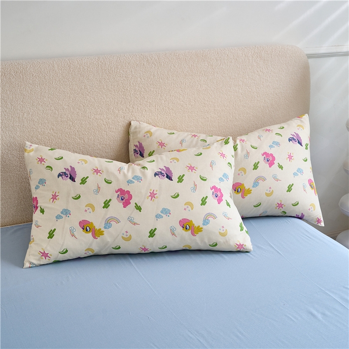 91家纺网 家纺一手货源 找家纺 百利卡通（原迪士尼家纺） 2025新款全棉双层纱小马宝莉系列三四件套 云和紫悦