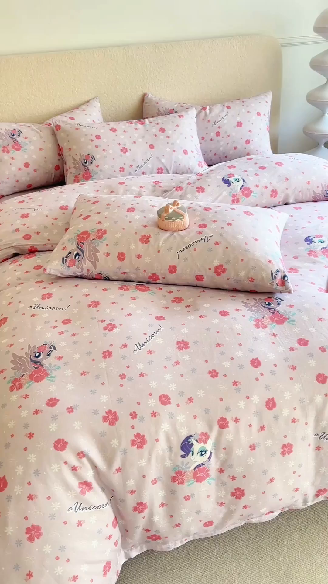 91家纺网 家纺一手货源 找家纺 百利卡通（原迪士尼家纺） 2025新款全棉双层纱小马宝莉系列三四件套 花中珍奇