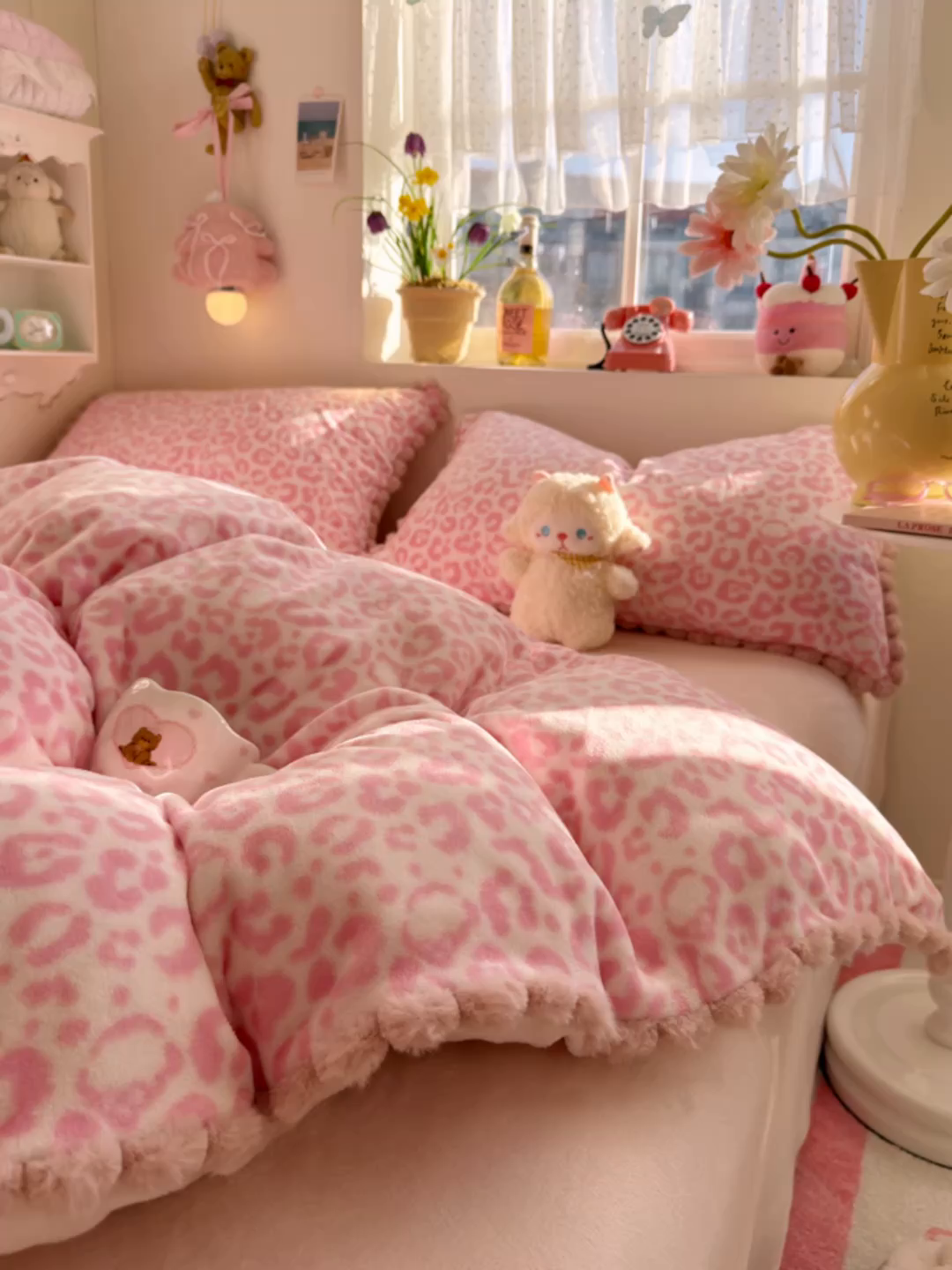 91家纺网 家纺一手货源 找家纺 （总）初念 2025新款牛奶绒印花四件套-豹纹