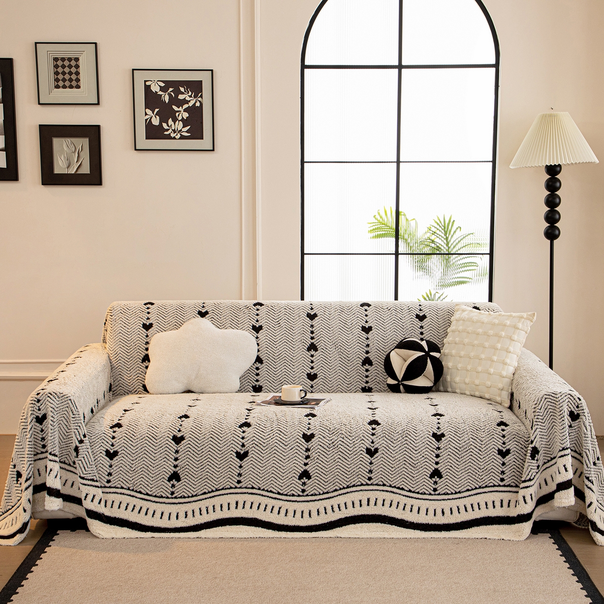 91家纺网 家纺一手货源 找家纺 （总）沐沐家纺 2025新款爱心绒语沙发巾