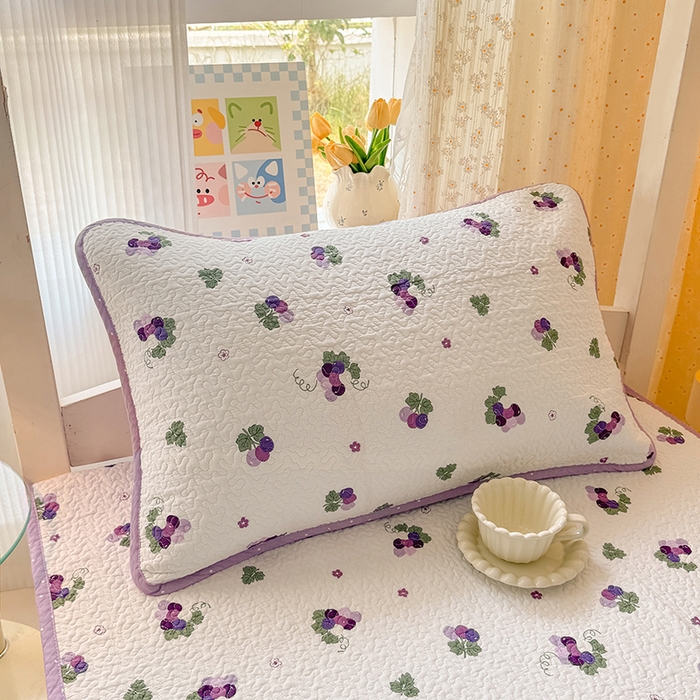 91家纺网 家纺一手货源 找家纺 （总）期遇家居 2025新款13372印花全棉纯棉绗缝加厚枕套