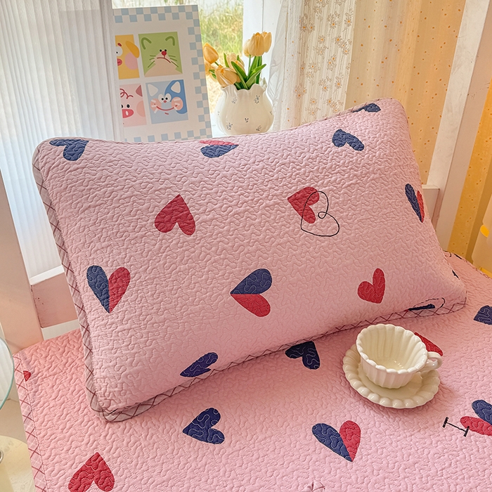 91家纺网 家纺一手货源 找家纺 （总）期遇家居 2025新款13372印花全棉纯棉绗缝加厚枕套