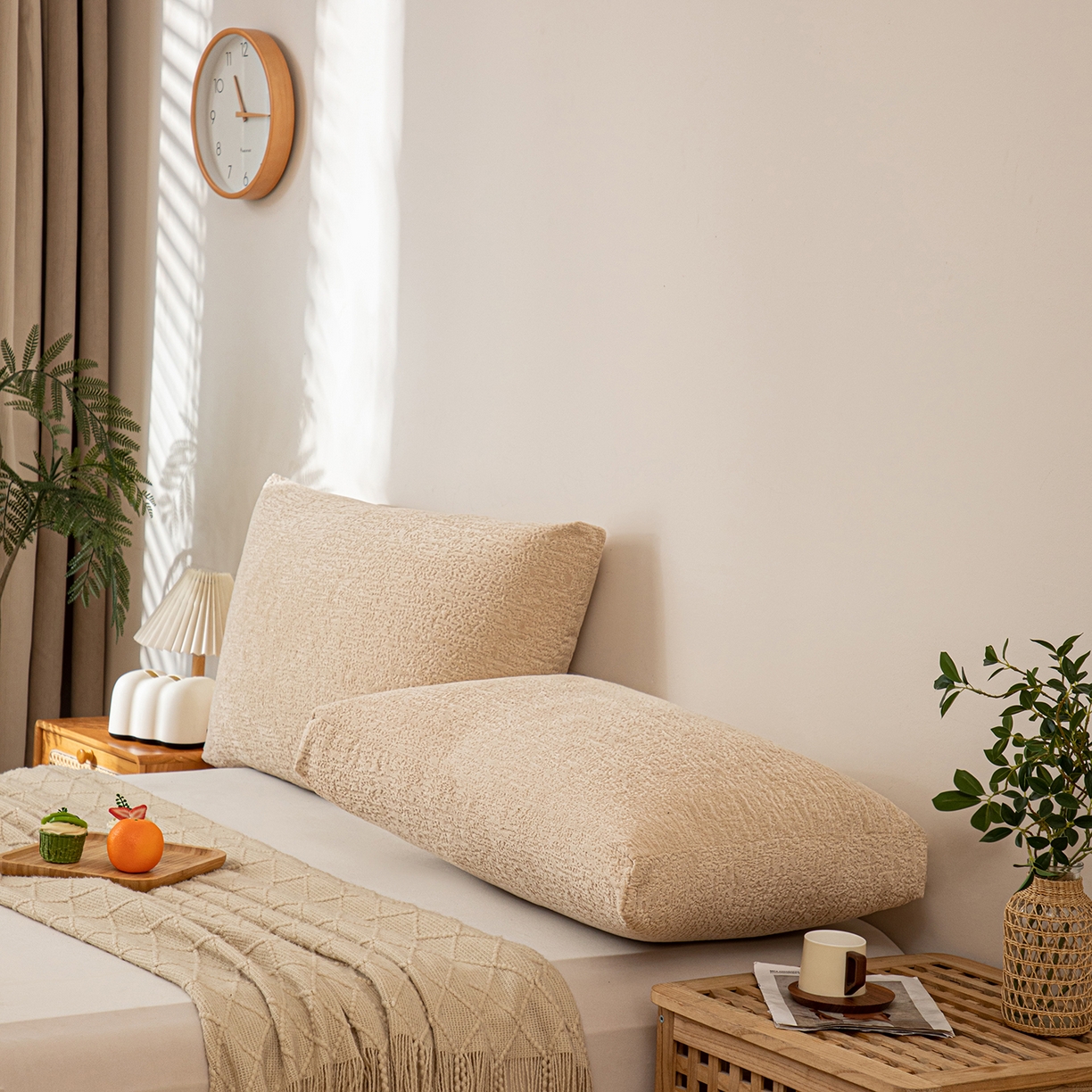 91家纺网 家纺一手货源 找家纺 沐沐家纺 2026新款可可西里面包枕 卡其