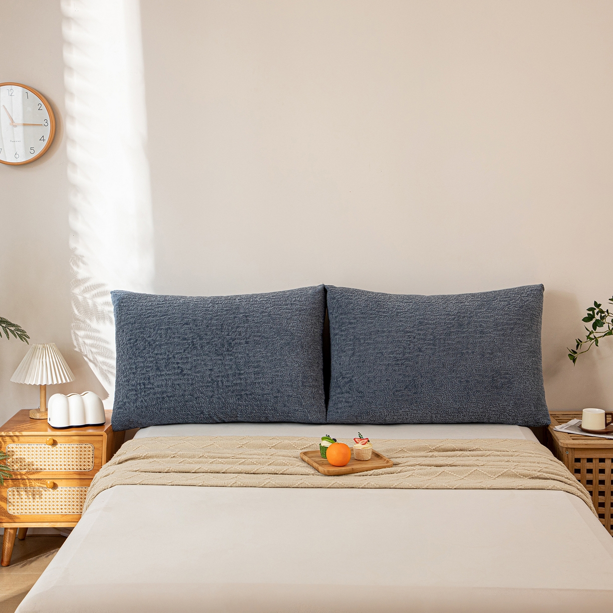 91家纺网 家纺一手货源 找家纺 沐沐家纺 2026新款可可西里面包枕 深灰