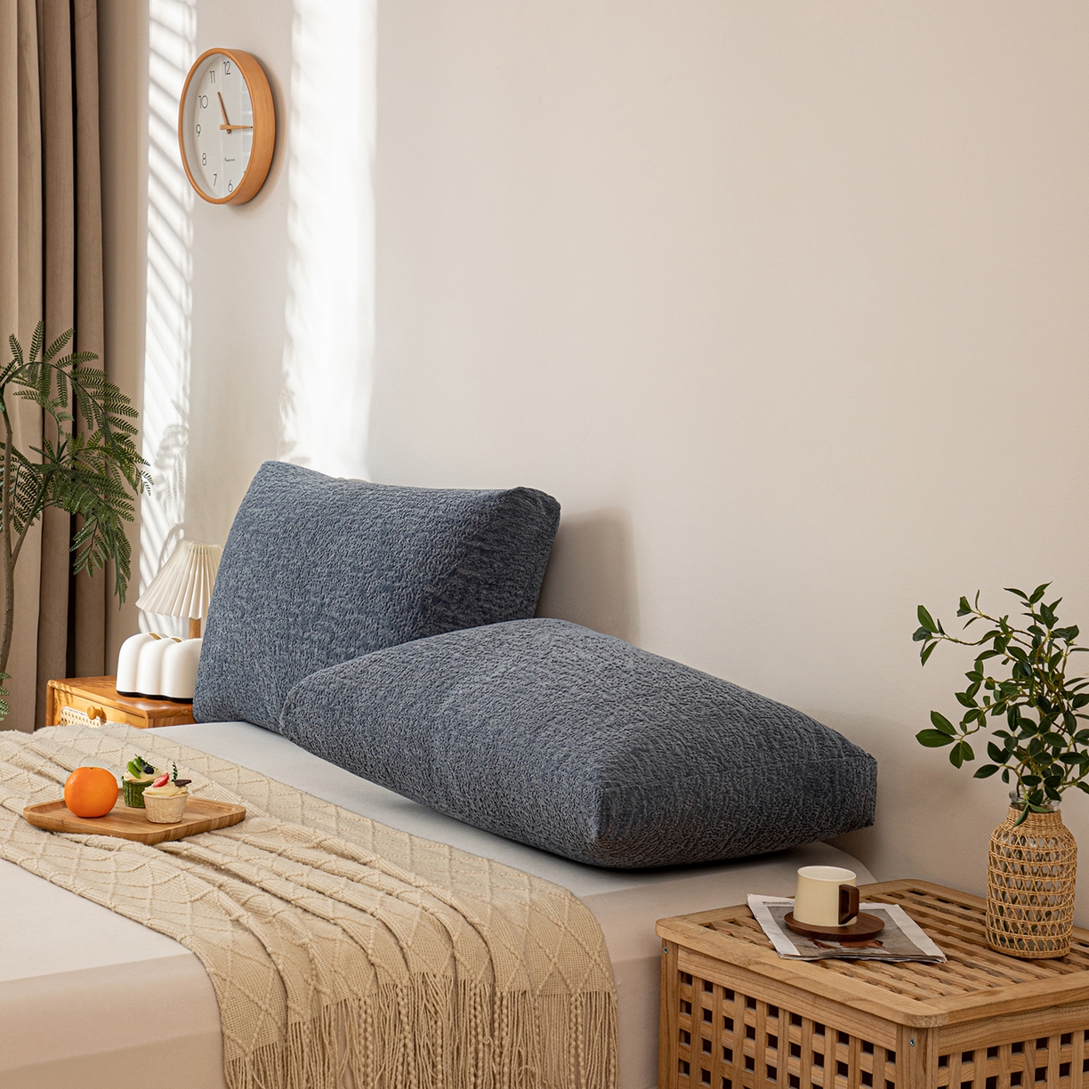 91家纺网 家纺一手货源 找家纺 沐沐家纺 2026新款可可西里面包枕 深灰