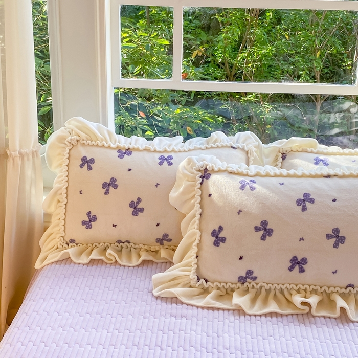 91家纺网 家纺一手货源 找家纺 （总）大麦家纺 2025新款牛奶绒印花夹棉花边床盖四件套