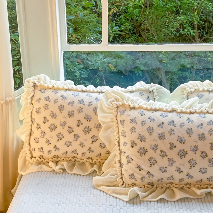 91家纺网 家纺一手货源 找家纺 大麦家纺 2025新款牛奶绒印花夹棉花边床盖四件套 云锦茵梦