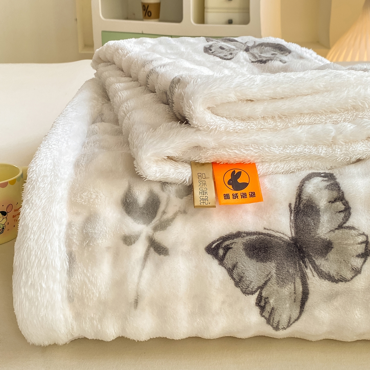 91家纺网 家纺一手货源 找家纺 （总）眠势力 2025新款暖绒泡泡床单冬季保暖被单牛奶绒床单罩