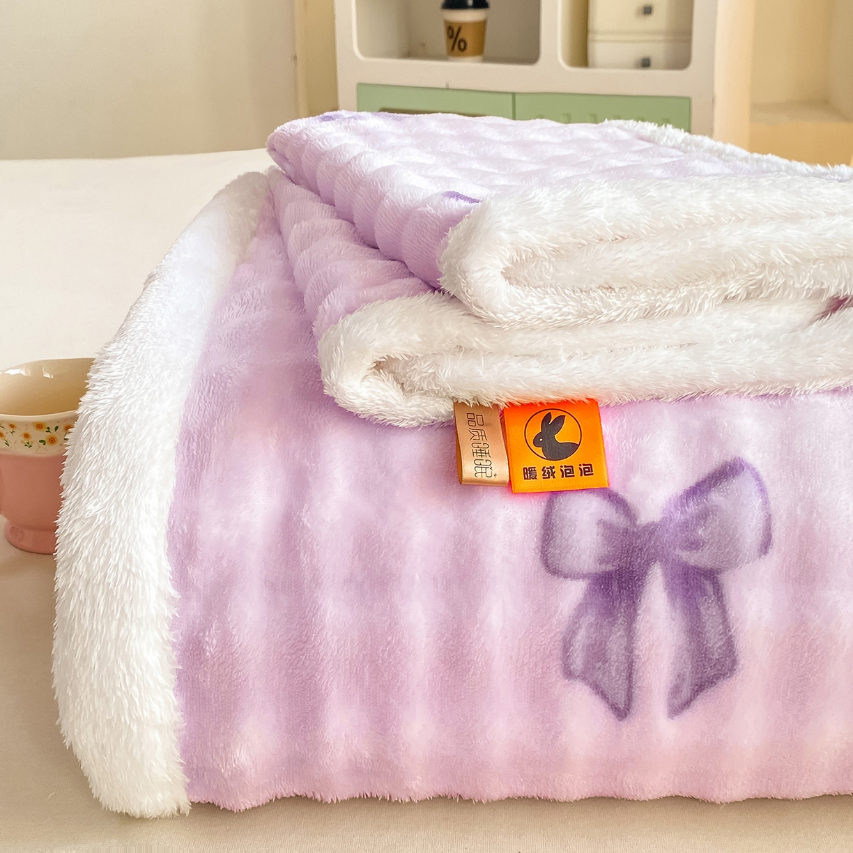 91家纺网 家纺一手货源 找家纺 （总）眠势力 2025新款暖绒泡泡床单冬季保暖被单牛奶绒床单罩