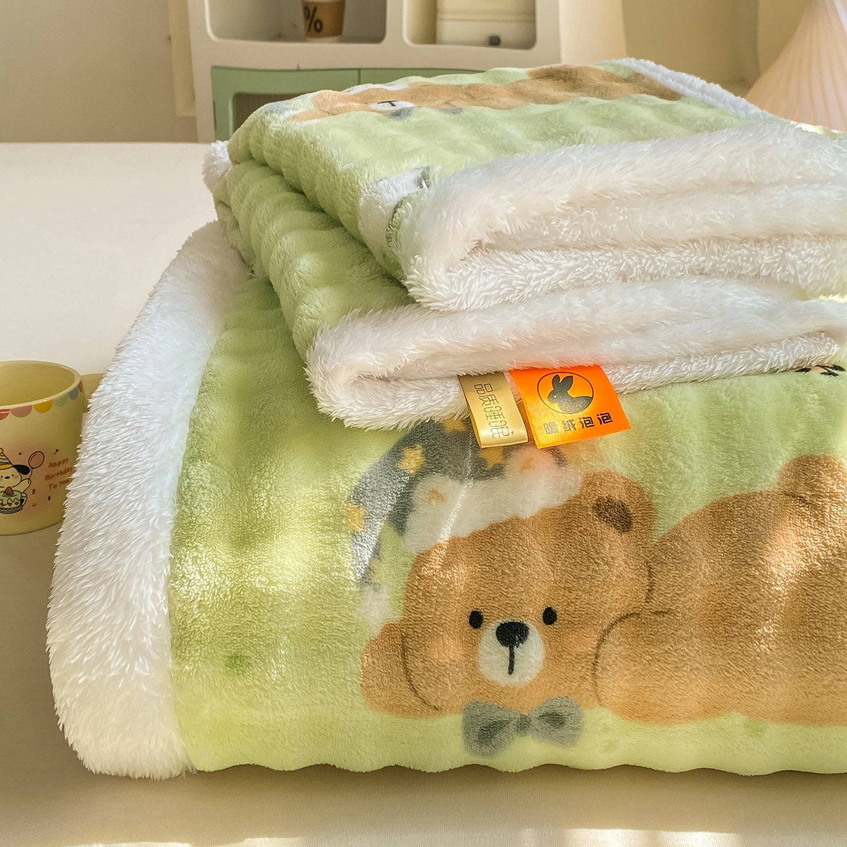 91家纺网 家纺一手货源 找家纺 （总）眠势力 2025新款暖绒泡泡床单冬季保暖被单牛奶绒床单罩