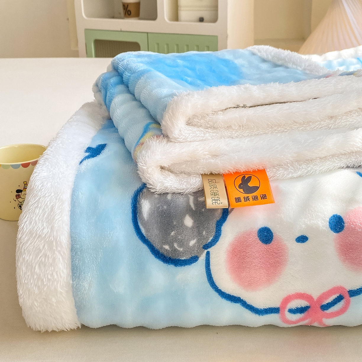 91家纺网 家纺一手货源 找家纺 （总）眠势力 2025新款暖绒泡泡床单冬季保暖被单牛奶绒床单罩