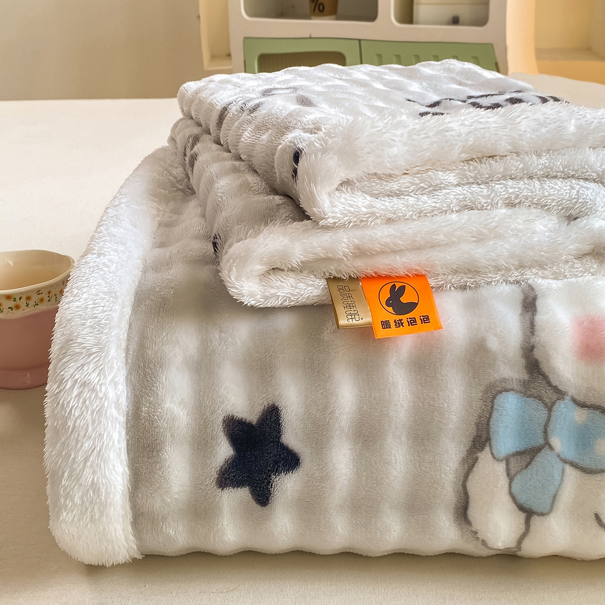91家纺网 家纺一手货源 找家纺 （总）眠势力 2025新款暖绒泡泡床单冬季保暖被单牛奶绒床单罩